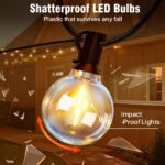 Nisocy 25FT Solar String Lights Outdoor Waterproof with Remote & Timer, LED Shat... - Image 3