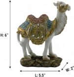 Ornate White Camel Figurine — Decorative Resin Camel Statue with Gold Embellishe... - Image 7