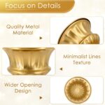 Gold Vase for Centerpieces Compote Bowl: Wedding Pedestal Vase 5.9 Inch Metal Fl... - Image 4