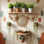 Suncalla 4 Pcs Small Woven Artificial Plants Boho Potted Fake Plants Mini Plasti... - Image 7