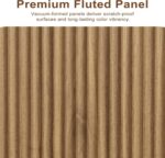 Fluted Sideboard Buffet Cabinet, 63" Wooden Credenza Storage Cabinet with 4 Door... - Image 6
