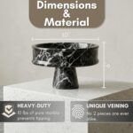 Marble Fruit Bowl for Kitchen Counter, 10" Handcrafted Natural Stone Decorative ... - Image 4