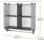 Whitmor 4 Section Fabric Closet Organizer Shelving with Built In Chrome Garment ... - Image 4