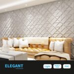 Art3d PVC 3D Wall Panel, Decorative Wall Tile in White 12-Pack 19.7"x19.7" - Image 4