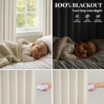 Topfinel Natural Linen Pinch Pleated Linen Curtains, 90 Inch Drapes 100% Blackou... - Image 8