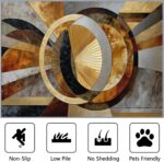 Geometric Washable Rugs - 5x8ft - Modern Luxury Abstract Art Rugs for Living Roo... - Image 3