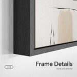 Framed Black and White Abstract Wall Art for Living Room, Large 3 Piece Neutral ... - Image 5
