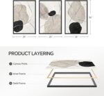 Framed Black and White Abstract Wall Art for Living Room, Large 3 Piece Neutral ... - Image 9