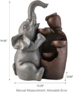 Glitzhome Outdoor Water Fountain, 4-Tiered Elephant and Pot Outdoor Fountain wit... - Image 6