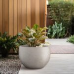 Kante 15.7" Dia Round Concrete Planter, Outdoor/Indoor Large Bowl Plant Pots wit... - Image 7