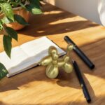 Cute Gold Balloon Dog Figurines of Resin，Dog Statue in The Bedroom Living Room D... - Image 6