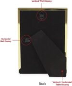 Isaac Jacobs 4x6 Black Leather with Gold Metal (Vertical & Horizontal) Picture F... - Image 4