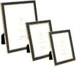 Isaac Jacobs 4x6 Black Leather with Gold Metal (Vertical & Horizontal) Picture F... - Image 5