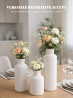 Ceramic Vase Set of 3 – Modern Minimalist White Vases with Matte Finish, Coordin... - Image 5