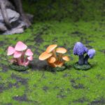 6 Piece Mini Mushroom Figurines Set, Colorful Resin Garden Ornaments for Fairy G... - Image 4