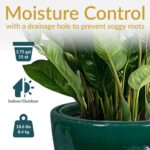 Sunnydaze Large Ceramic Plant Pot - Round Outdoor Glazed Ceramic Planter Pot wit... - Image 3