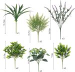 Hrobek Outdoor Faux Plants UV Resistant - 12 Bouquets Realistic Artificial Eucal... - Image 3