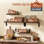 BAYKA Wall Shelves for Bathroom Decor, Floating Wall Shelves for Living Room Kit... - Image 5