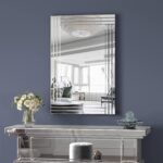 Decorative Wall Mirror 36"x24" Rectangle Silver Modern Mirror Frameless Vanity M... - Image 4