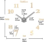 VANGOLD Design Decorative Wall Clock for Home Decor (Gold and Black Decor) - Image 4