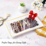 Mint Living-Elegant Plastic Serving Tray & Platter Set (3pk)-White & Gold Rim Di... - Image 6