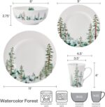 Mikasa Watercolor Forest Bone China Lightweight Chip Resistant 16 Piece Dinnerwa... - Image 7