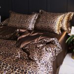 Luxury Satin Silky Duvet Cover Set with Fitted Sheet 4pcs Silk Bedding Set with ... - Image 5