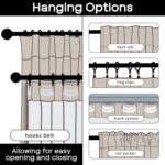 PANELSBURG 102 Inch Long Oatmeal Linen Blackout Curtains, Custom Elegant Thick F... - Image 4