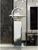 Modern Living Room Light Luxury Floor Decoration Waterscape Hotel Entrance Balco... - Image 4