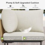 LayinSun 2 Pieces Aluminum Patio Furniture Set, Modern Modular Sectional Middle ... - Image 4