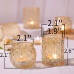 NITIME 36 Pcs Assorted Gold Votive Candle Holders, Tea Light Candle Holder Glass... - Image 3