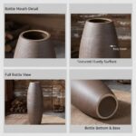 Tall Ceramic Floor Vase-23.6 inches (60cm) Vintage Ceramic Sturdy Home Decor Flo... - Image 3