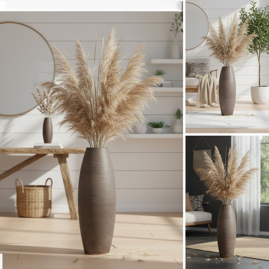Tall Ceramic Floor Vase-23.6 inches (60cm) Vintage Ceramic Sturdy Home Decor Flo... - Image 5