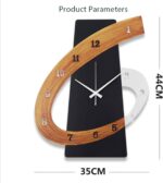 Modern Large Decorative Wall Clock，17 inch Black Silent Non-Ticking Nordic Metal... - Image 3