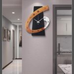 Modern Large Decorative Wall Clock，17 inch Black Silent Non-Ticking Nordic Metal... - Image 4