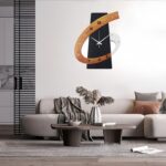 Modern Large Decorative Wall Clock，17 inch Black Silent Non-Ticking Nordic Metal... - Image 6