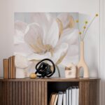 Gallery Solutions 40x40 Large Framed Magnolia Floral Canvas Art - Hand-Painted P... - Image 3