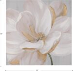 Gallery Solutions 40x40 Large Framed Magnolia Floral Canvas Art - Hand-Painted P... - Image 5