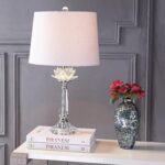 JONATHAN Y 24.5" Clear Crystal LED Table Lamp, Hollywood Regency Modern Glam Can... - Image 3