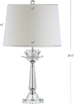JONATHAN Y 24.5" Clear Crystal LED Table Lamp, Hollywood Regency Modern Glam Can... - Image 4