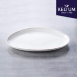 Cotton White Glazed Stoneware Serving Plate, 15" - Image 3