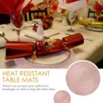 GIVERARE Placemats Set of 4, Round Heat-Resistant Vinyl Placemat, 15 inch Non-Sl... - Image 4