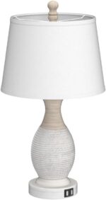 PARTPHONER Table Lamps Set of 2, Bedside Touch Lamp with USB C+A Charging Ports,... - Image 5