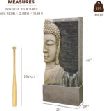 Tankana 47.5" Buddha Water Fountain Outdoor with LED Lights, Large Zen Garden Wa... - Image 4