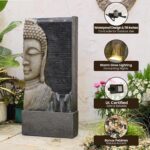 Tankana 47.5" Buddha Water Fountain Outdoor with LED Lights, Large Zen Garden Wa... - Image 5
