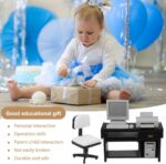 NUOBESTY 1:12 Dollhouse Office Furniture Set, Miniature Desk Chair Computer Prin... - Image 5