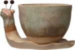 Creative Co-Op Stoneware Snail Planter, Reactive Glaze, (Each One Will Vary), Se... - Image 4