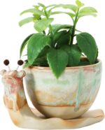 Creative Co-Op Stoneware Snail Planter, Reactive Glaze, (Each One Will Vary), Se... - Image 5