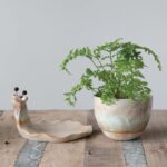 Creative Co-Op Stoneware Snail Planter, Reactive Glaze, (Each One Will Vary), Se... - Image 8