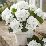 Daynight 4 Pcs Hydrangea Artificial Flowers Outdoor Silk Bouquets, UV Resistant ... - Image 6